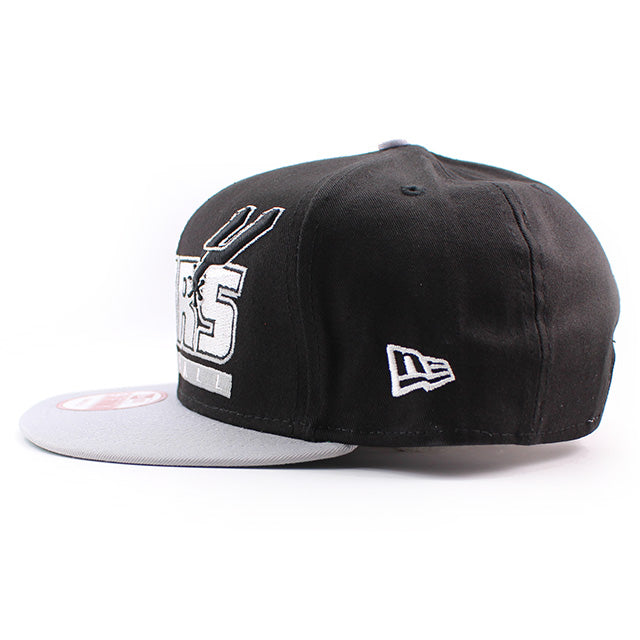 ニューエラ キャップ 9FIFTY サンアントニオ スパーズ NBA SLICE-N-DICE SNAPBACK CAP BLACK GREY
