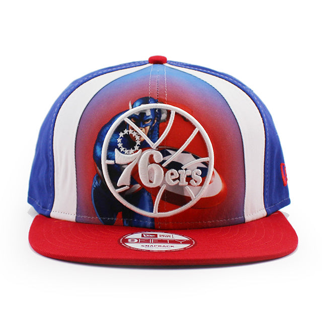 ニューエラ キャップ 9FIFTY スナップバック フィラデルフィア セブンティシクサーズ NBA TEAM BASIC SNAPBACK CAP BLUE RED