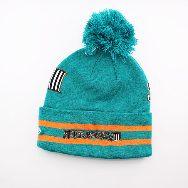 ニューエラ ニットキャップ ビーニー マイアミ ドルフィンズ NFL SUPER BOWL VIII KNIT CAP BEANIE AQUA