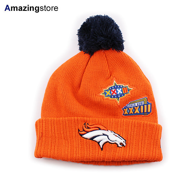 ニューエラ ニットキャップ ビーニー デンバー ブロンコス NFL SUPER BOWL PATCHES KNIT CAP BEANIE ORANGE NEW ERA DENVER BRONCOS