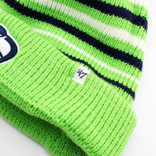 47ブランド ニットキャップ ビーニー シアトル シーホークス NFL INCLINE KNIT CAP BEANIE LIME GREE