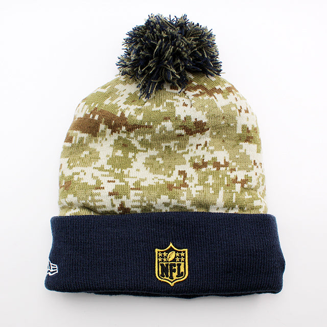 ニューエラ ニットキャップ ビーニー シアトル シーホークス NFL 2015 SALUTE-TO-SERVICE KNIT CAP BEANIE CAMO