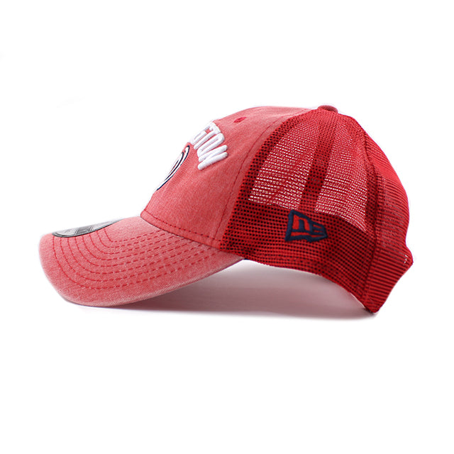 ニューエラ 9TWENTY メッシュキャップ ワシントン ナショナルズ MLB RUGGED-TEAM TRUCKER MESH CAP RED