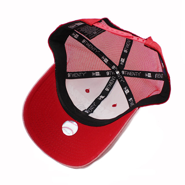 ニューエラ 9TWENTY メッシュキャップ ワシントン ナショナルズ MLB TONAL-WASHED TRUCKER MESH CAP RED