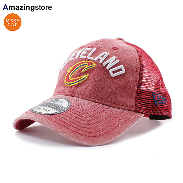 ニューエラ 9TWENTY メッシュキャップ クリーブランド キャバリアーズ NBA RUGGED-TEAM TRUCKER MESH CAP BURGUNDY