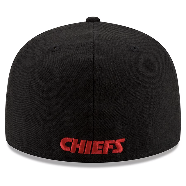 ニューエラ 59FIFTY カンザスシティ チーフス NFL SUPER BOWL LVIII SIDE PATCH FITTED CAP BLACK