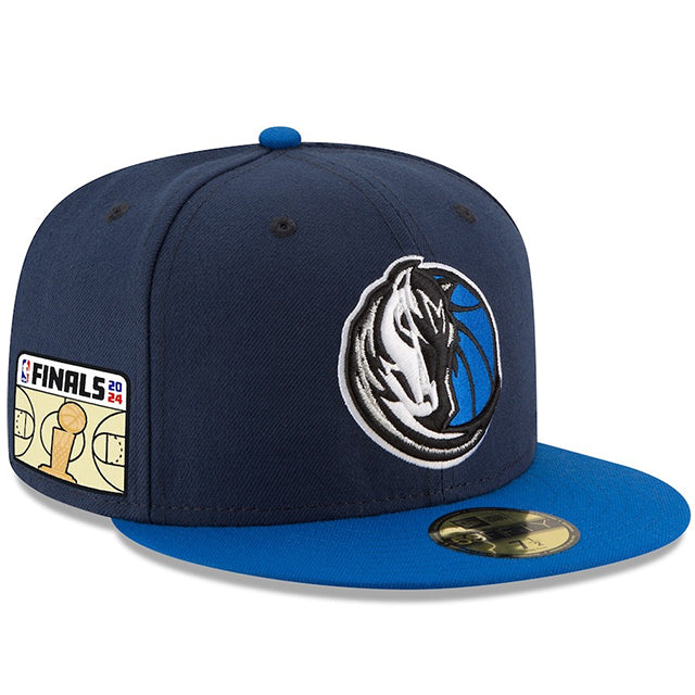 ニューエラ キャップ 59FIFTY ダラス マーベリックス 2024 NBA FINALS SIDE PATCH FITTED CAP NAVY ROYAL