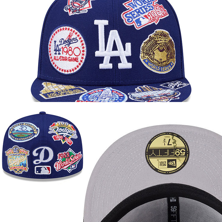 ニューエラ キャップ 59FIFTY ロサンゼルス ドジャース MLB ALL-OVER FITTED CAP