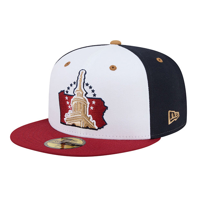 ニューエラ キャップ 59FIFTY アルトゥーナ カーブ MiLB FITTED CAP WHITE NAVY BURGUNDY