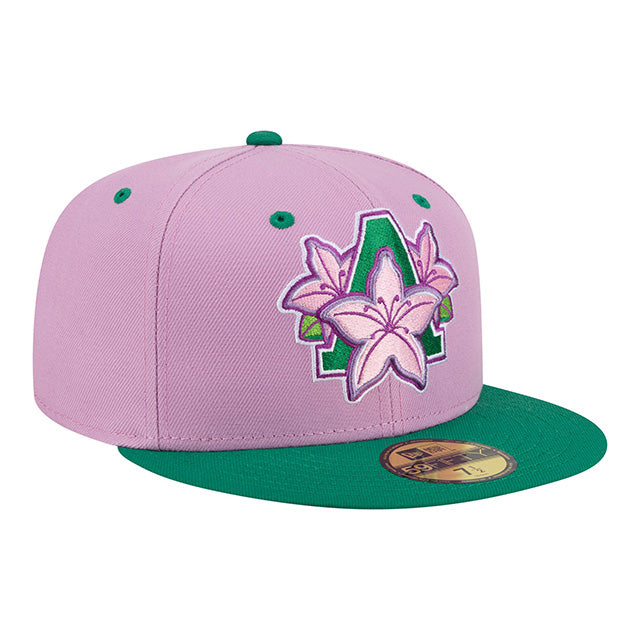 ニューエラ キャップ 59FIFTY オーガスタ グリーンジャケッツ MiLB FITTED CAP LAVENDER KELLY