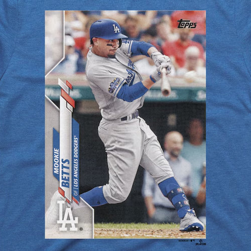 ムーキー ベッツモデル 海外取寄 Tシャツ 2020 TOPPS BASEBALL CARD PLAYER T-SHIRT ROYAL BLUE