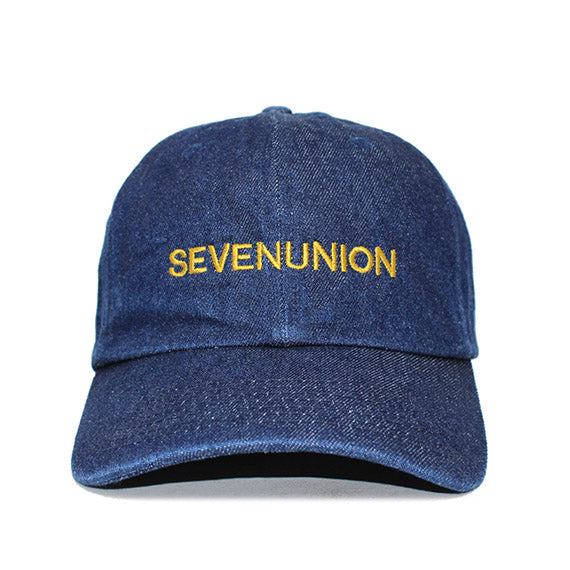 7ユニオン 7U PARALLEL STRAPBACK CAP INDIGO DENIM