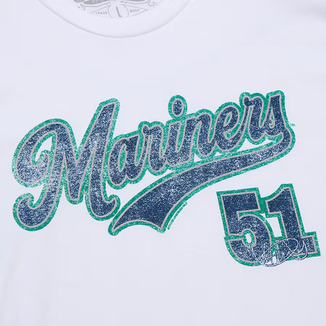 イチロー選手モデル 海外取寄 ミッチェルアンドネス Tシャツ シアトル マリナーズ COOPERSTOWN COLLECTION PLAYER T-SHIRT WHITE