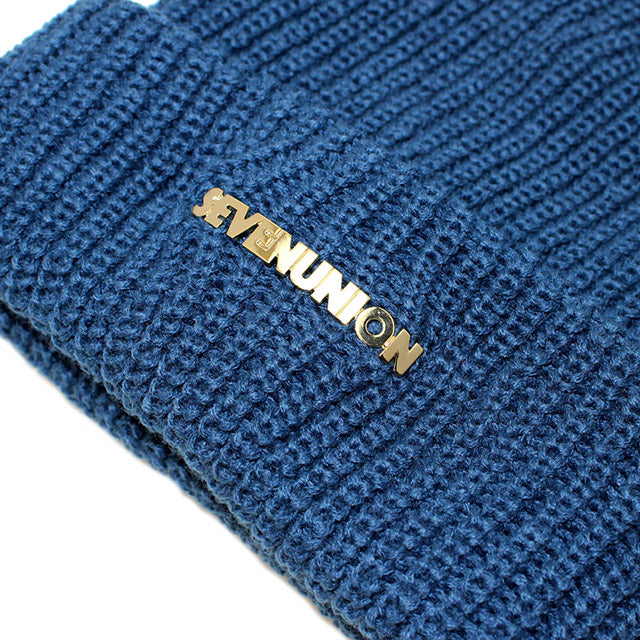 7ユニオン ニット帽ビーニー CHUNKY BEANIE CAP BLUE