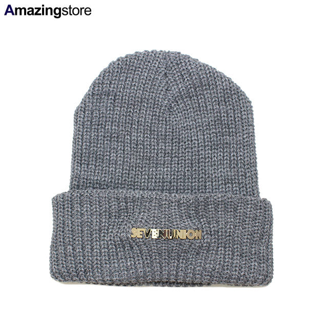 7ユニオン ニット帽ビーニー CHUNKY BEANIE CAP GREY