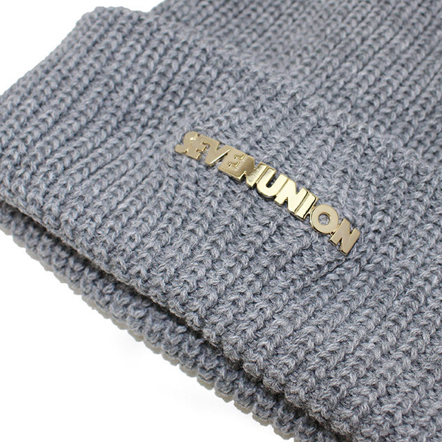 7ユニオン ニット帽ビーニー CHUNKY BEANIE CAP GREY