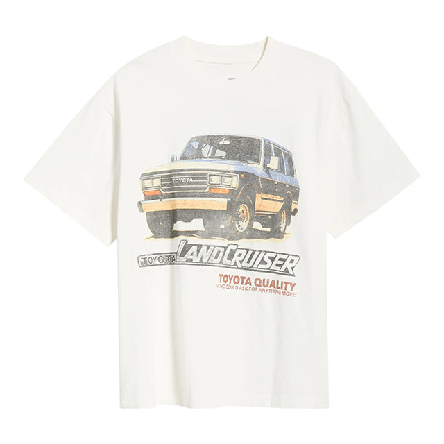 海外取寄 ID サプライ TOYOTA LAND CRUISER Tシャツ GRAPHIC COTTON T-SHIRT WHITE