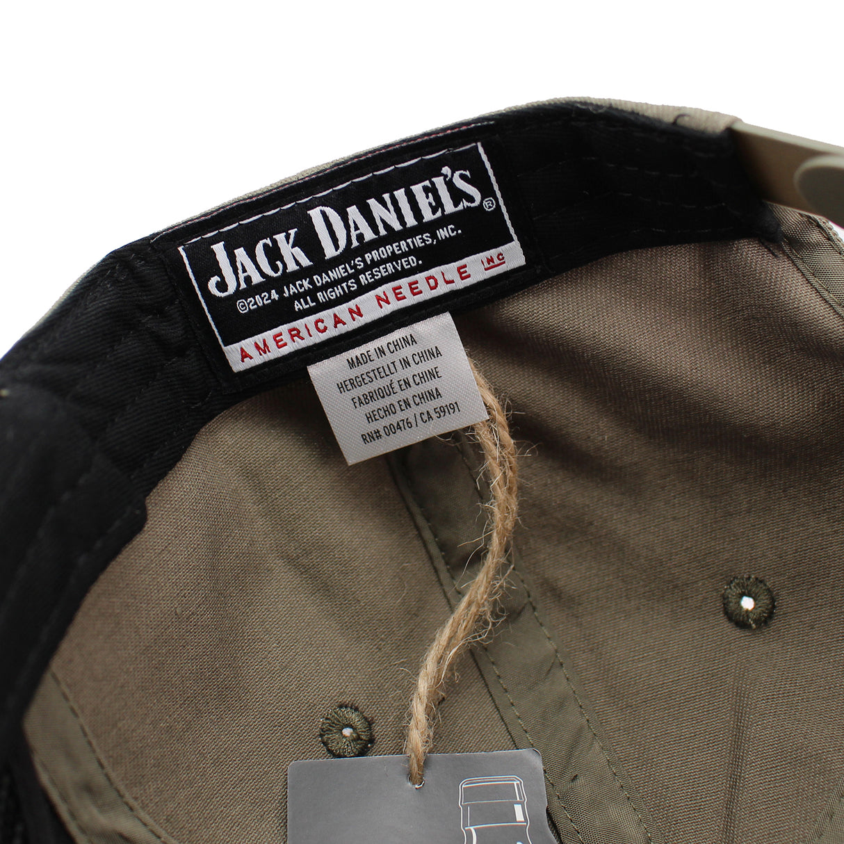 アメリカンニードル ジャック ダニエルズ スナップバック JACK DANIELS ROSCOE SNAPBACK CAP OLIVE