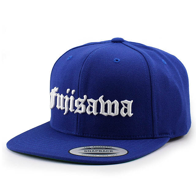 JAPAN CITY-SERIES FUJISAWA OLD ENGLISH SNAPBACK CAP ROYAL BLUE