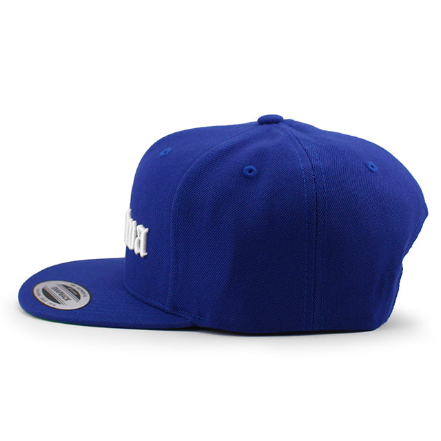 JAPAN CITY-SERIES FUJISAWA OLD ENGLISH SNAPBACK CAP ROYAL BLUE