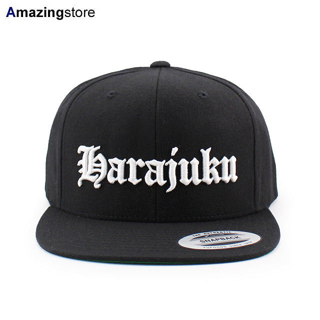 JAPAN CITY-SERIES HARAJUKU OLD ENGLISH SNAPBACK CAP BLACK