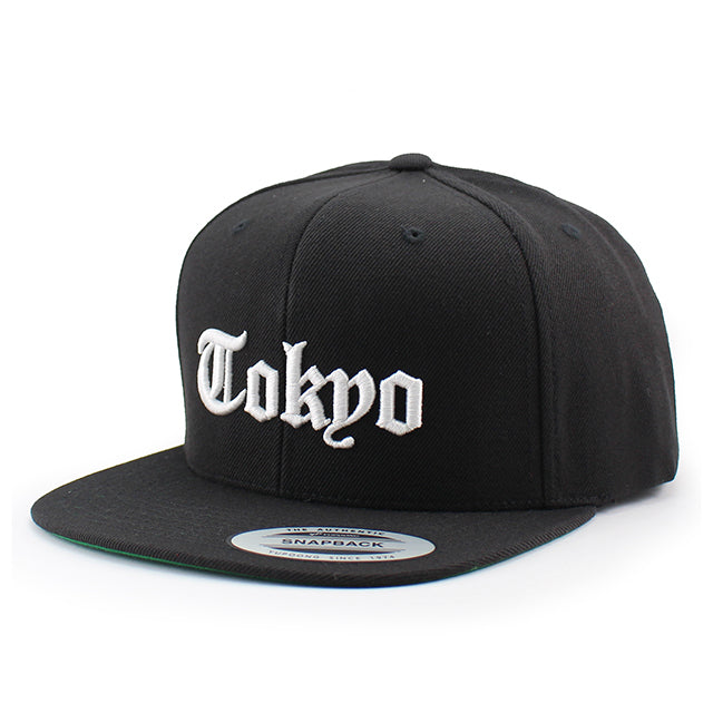 JAPAN CITY-SERIES TOKYO OLD ENGLISH SNAPBACK CAP BLACK
