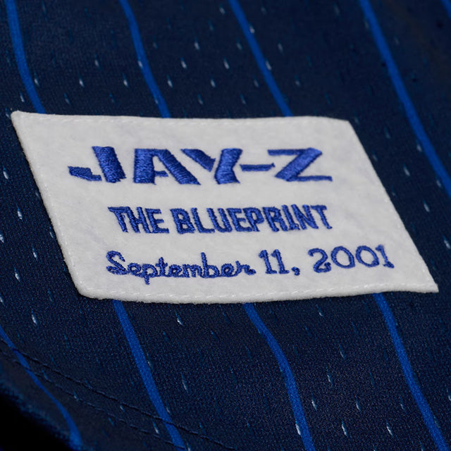 JAY-Z ザ ブループリント25周年記念 海外取寄 ミッチェル&ネス x ニューヨーク ヤンキース Tシャツ JAY-Z30 THE BLUEPRINT MESH BASEBALL JERSEY NAVY