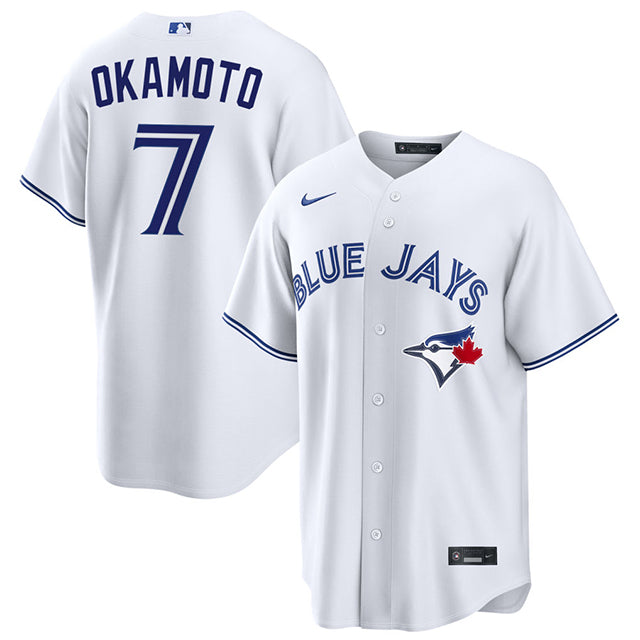 海外取寄 岡本和真モデル ナイキ レプリカユニフォーム トロント ブルージェイズ HOME REPLICA COOL BASE PLAYER JERSEY WHITE