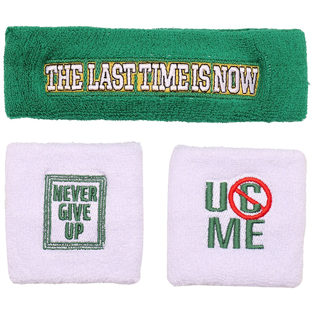 ジョン シナモデル 海外取寄 WWE AUTHENTIC FAREWELL TOUR 2025 BOSTON SWEATBAND TOWEL GREEN