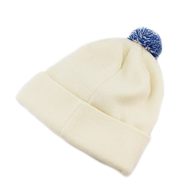 ニューエラ ニット ビーニーキャップ ロサンゼルス ドジャース MLB POM PON KNIT BEANIE CAP OFF WHITE