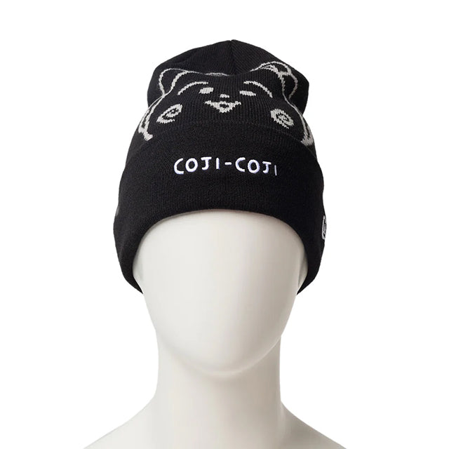 ニューエラ ニット ビーニーキャップ コジコジ JAQ FACE COJI-COJI BASIC CUFF KNIT BAENIE CAP BLACK