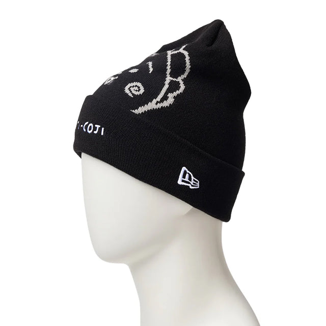ニューエラ ニット ビーニーキャップ コジコジ JAQ FACE COJI-COJI BASIC CUFF KNIT BAENIE CAP BLACK