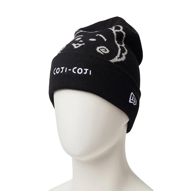 ニューエラ ニット ビーニーキャップ コジコジ JAQ FACE COJI-COJI BASIC CUFF KNIT BAENIE CAP BLACK