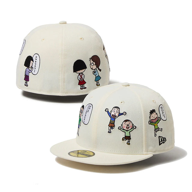 ニューエラ キャップ 59FIFTY ちびまる子ちゃん MARUKO ALL OVER FITTED CAP CREAM