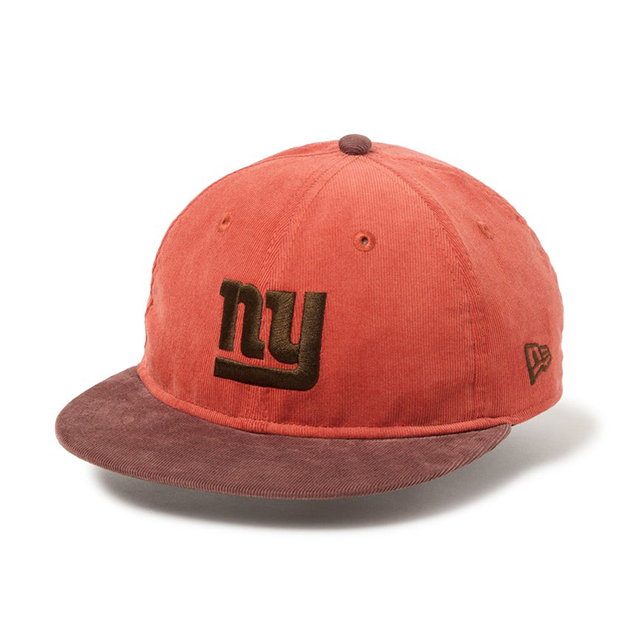 Powered by GORO NAKATSUGAWA ニューエラ キャップ RC9FIFTY ニューヨーク ジャイアンツ NFL CORDUROY SNAPBACK CAP RENGA-BROWN