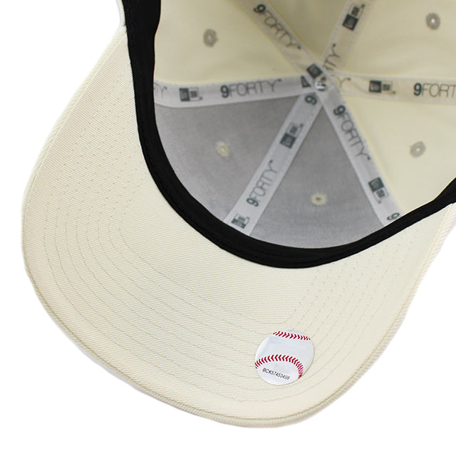 ニューエラ キャップ 9FORTY ニューヨーク ヤンキース MLB WOVEN LABEL ADJUSTABLE CAP CHROME WHITE