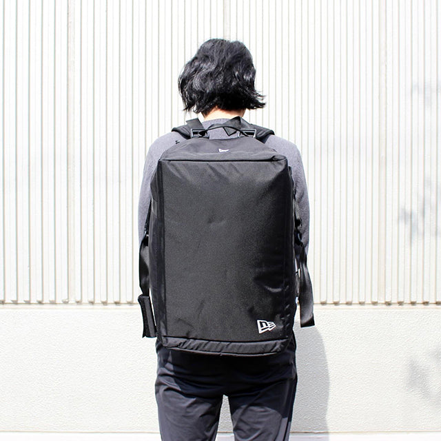 ニューエラ クラブ ダッフルバッグ 50L 2WAY PRINT LOGO CLUB DUFFLE BAG BLACK