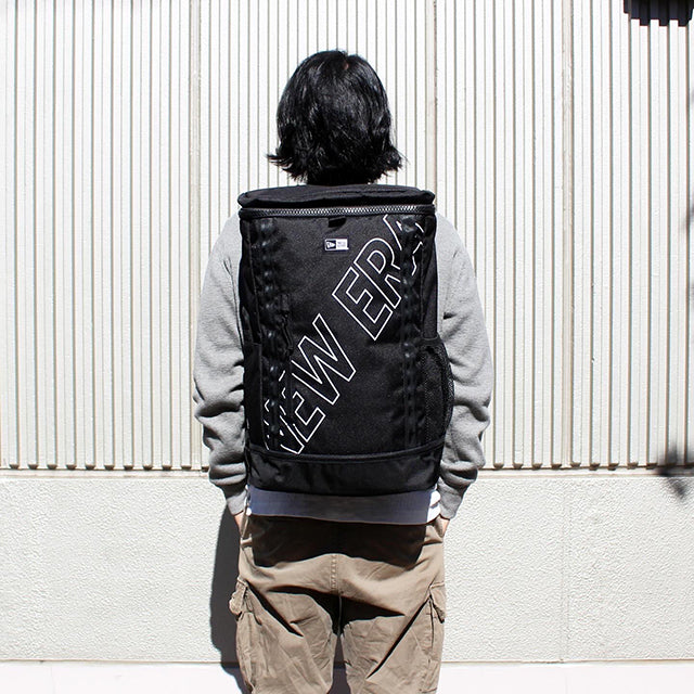 ニューエラ ボックスパック 32L BOX PACK PRINT LOGO OUTLINE BLACK