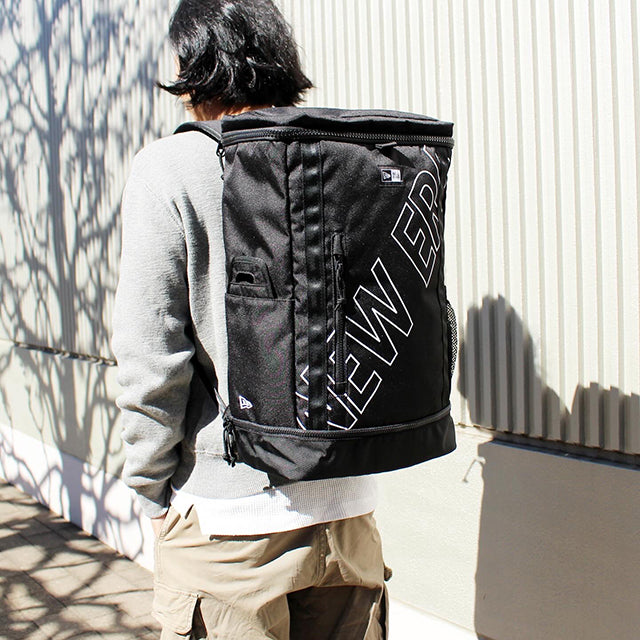 ニューエラ ボックスパック 32L BOX PACK PRINT LOGO OUTLINE BLACK