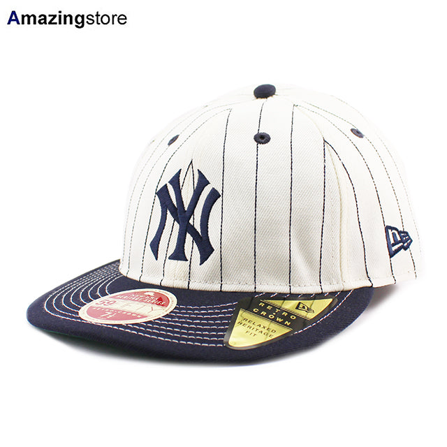 ニューエラ キャップ RC 59FIFTY ニューヨーク ヤンキース MLB HERITAGE COLLECTION PINSTRIPE RETRO CROWN FITTED CAP NAVY STRIPE