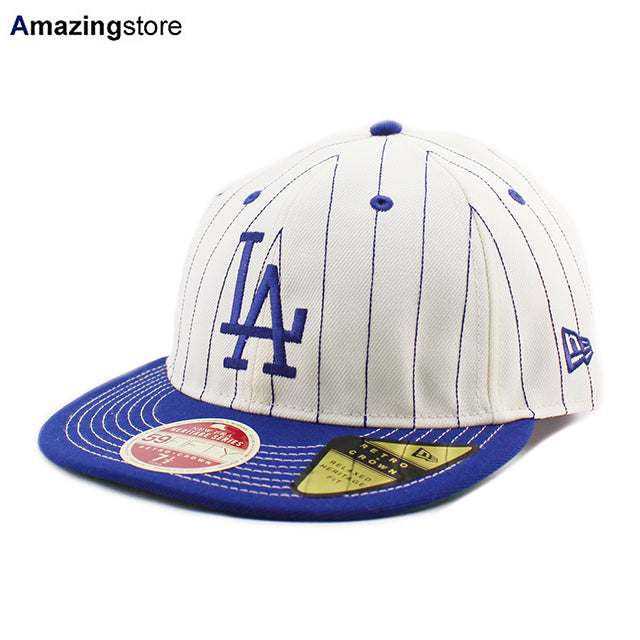 ニューエラ キャップ RC 59FIFTY ロサンゼルス ドジャース MLB HERITAGE COLLECTION PINSTRIPE RETRO CROWN FITTED CAP ROYAL BLUE STRIPE