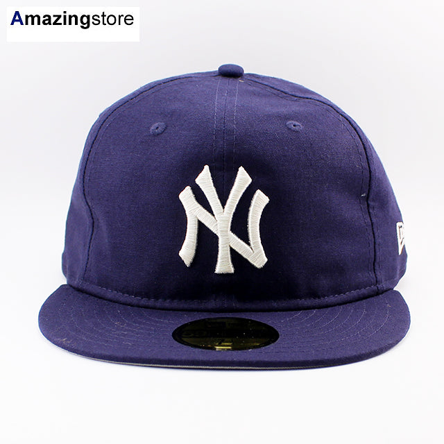 ニューエラ キャップ 59FIFTY 二ューヨーク ヤンキース MLB COTTON FLAX FITTED CAP NAVY