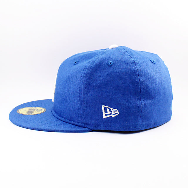 ニューエラ キャップ 59FIFTY ロサンゼルス ドジャース MLB COTTON FLAX FITTED CAP BLUE