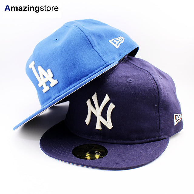 ニューエラ キャップ 59FIFTY ロサンゼルス ドジャース MLB COTTON FLAX FITTED CAP BLUE