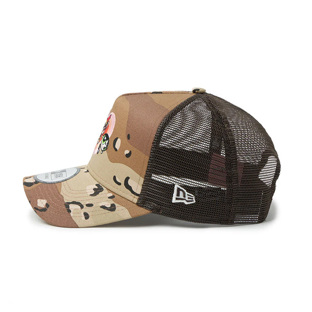 パワーパフガールズ ニューエラ キャップ スナップバック 9FORTY A-FRAME TRUCKER MESH SNAPBACK CAP DESERT CAMO