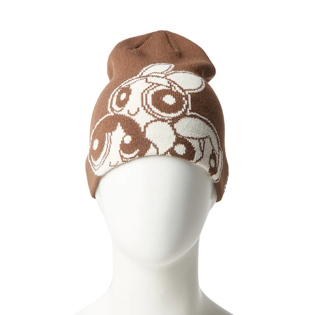 パワーパフガールズ ニューエラ ニットキャップ ビーニー KNIT CAP BEANIE B ROWN