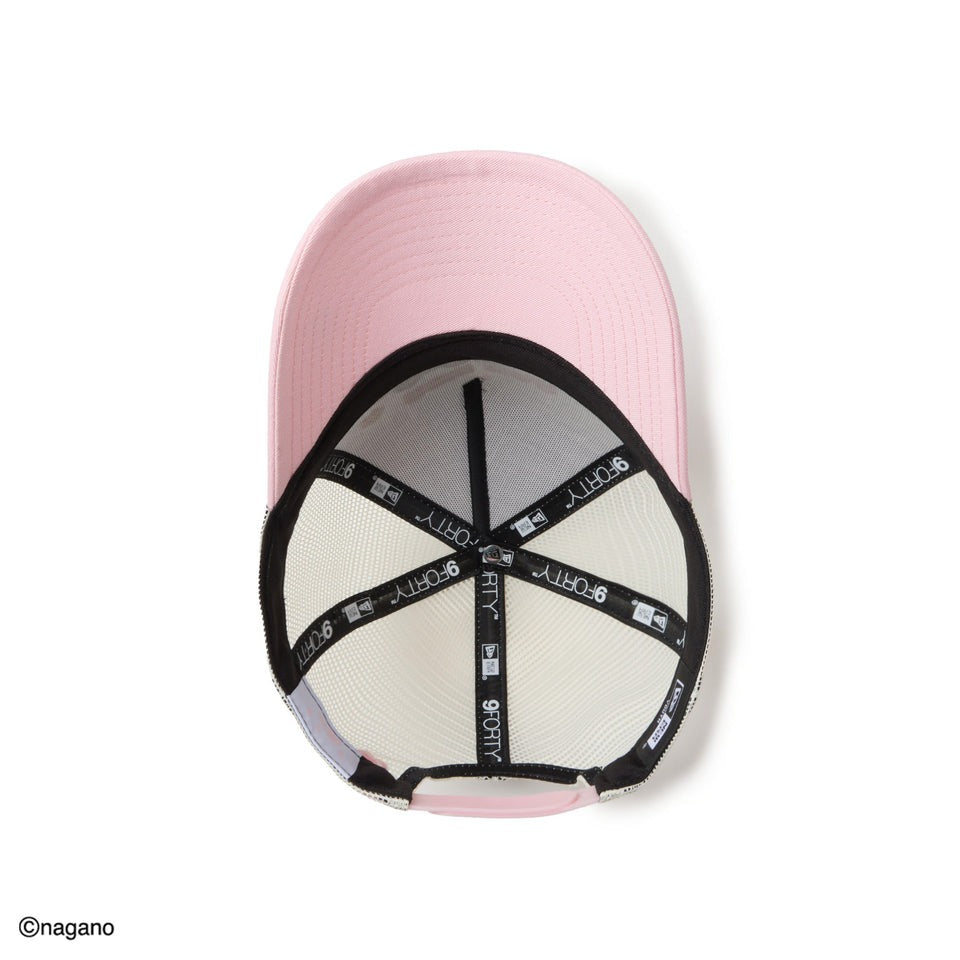 子供用 ニューエラ メッシュキャップ 9FORTY ちいかわ YOUTH A-FRAME TRUCKER MESH CAP WHITE-PINK