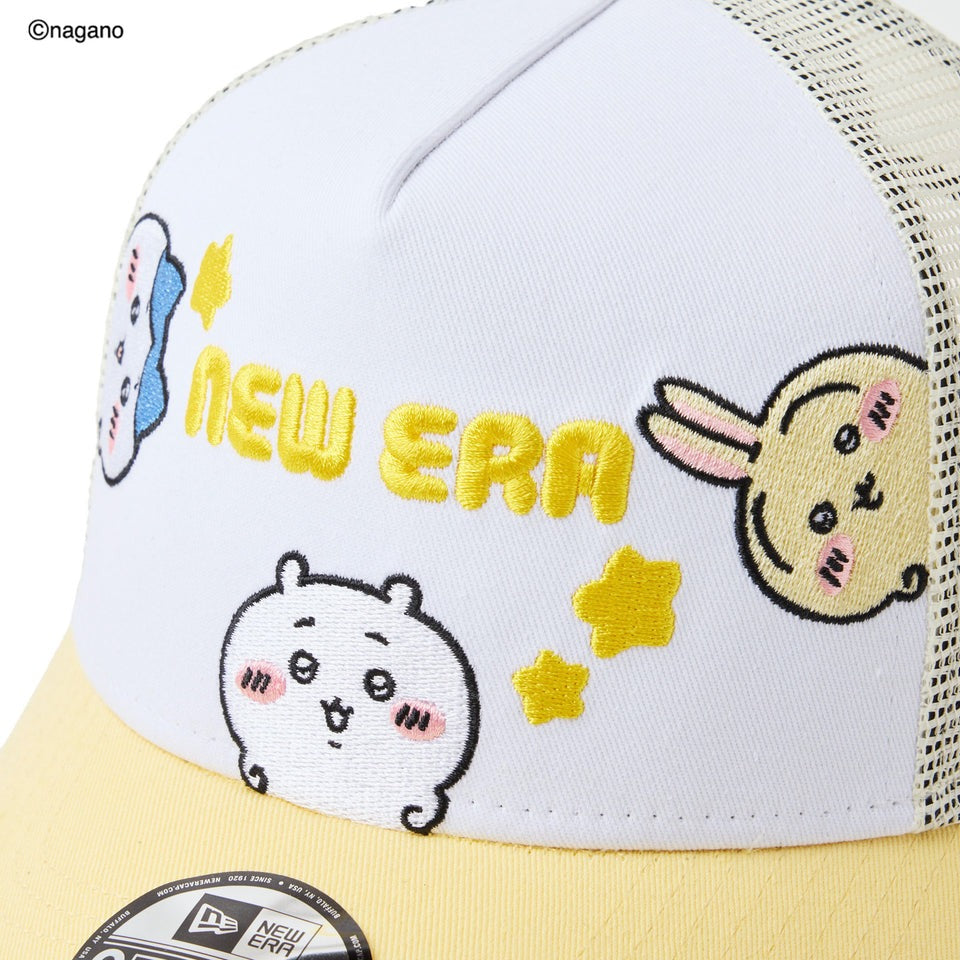 子供用 ニューエラ メッシュキャップ 9FORTY ちいかわ YOUTH A-FRAME TRUCKER MESH CAP WHITE-SOFT YELLOW