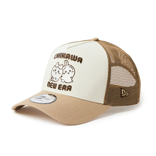 ニューエラ メッシュキャップ 9FORTY ちいかわ HACHIWARE USAGI A-FRAME TRUCKER MESH CAP KHAKI
