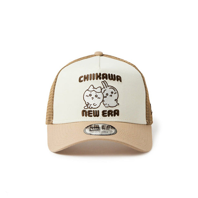 ニューエラ メッシュキャップ 9FORTY ちいかわ HACHIWARE USAGI A-FRAME TRUCKER MESH CAP KHAKI